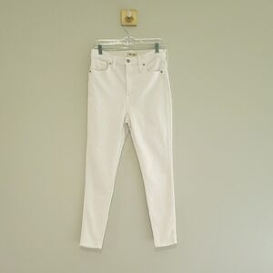 Madewell 10" High-Rise Skinny Jeans Women 31 White Stretchy Classic Minimalist
